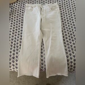 Zara kick flare white jeans